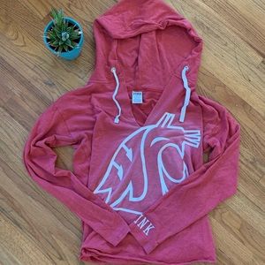 Red WSU Pink by Victoria Secret Hoodie